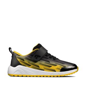 Boys' Clarks Aeon Pace Youth Sneakers Black / Yellow | CLK274OMU