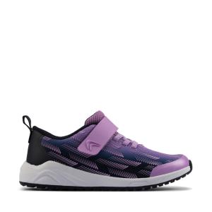 Boys' Clarks Aeon Pace Youth Sneakers Purple | CLK267KIE