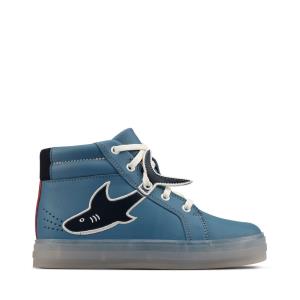 Boys' Clarks Flare Scale Hi Kid Sneakers Blue | CLK279ACZ