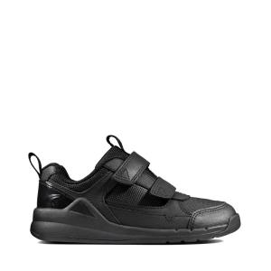 Boys' Clarks Orbit Sprint Kid Sneakers Black | CLK409PDT