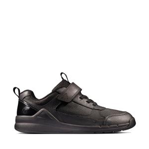 Boys' Clarks Orbit Sprint Youth Sneakers Black | CLK987SBN