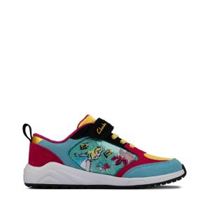 Girls' Clarks Aeon Dream Kid Sneakers Blue | CLK821VPE