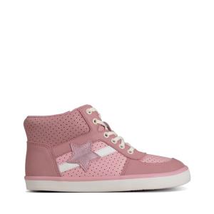 Girls' Clarks City Flake Kid Sneakers Pink | CLK628PRF