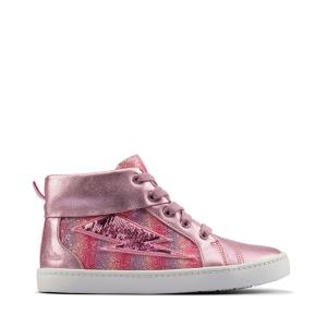 Girls' Clarks City Myth Kid Sneakers Light Pink | CLK491DJU