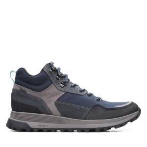 Men's Clarks ATL Trek Hi GORE-TEX Casual Boots Navy | CLK913ZYK