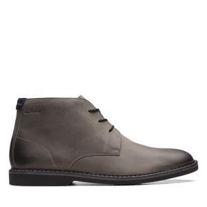 Men's Clarks Atticus LT Mid Originals Boots Dark Grey | CLK794RIF