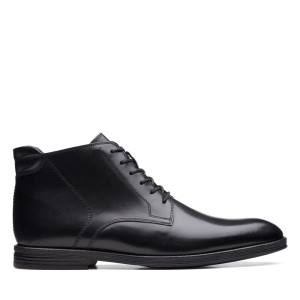 Men's Clarks Citi Stride Rise Ankle Boots Black | CLK576OYK