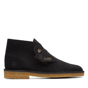 Men's Clarks Desert Boot Desert Boots Black | CLK089YWX