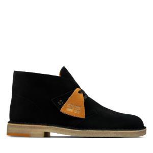 Men's Clarks Desert Boot Desert Boots Black | CLK482QJH