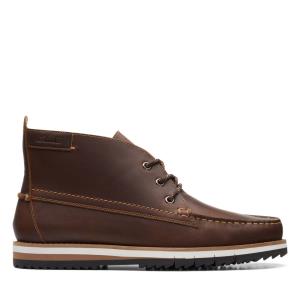 Men's Clarks Durston Mid Originals Boots Brown | CLK291IAY