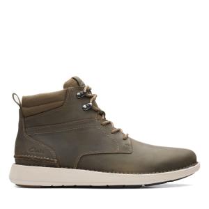 Men's Clarks Larvik Mid Originals Boots Olive | CLK391UDN