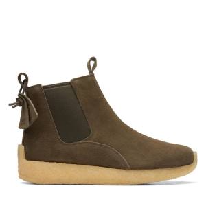 Men's Clarks Radlett Chelsea Boots Green | CLK340ZRV