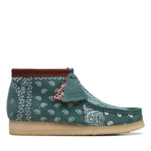 Men's Clarks Wallabee Casual Boots Green | CLK205VXO