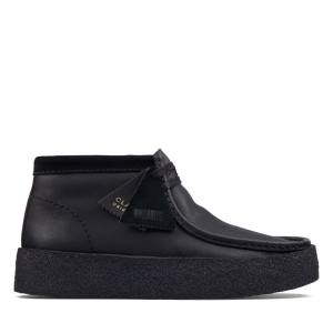 Men's Clarks Wallabee Cup Casual Boots Black | CLK724VQK