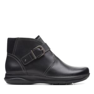 Women's Clarks Appley Mid Ankle Boots Black | CLK851SBM