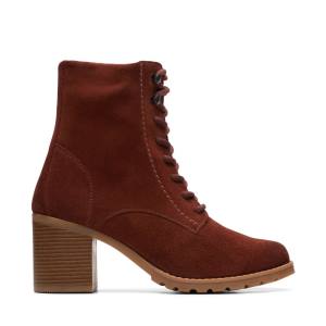 Women's Clarks Clarkwell Lace Ankle Boots Brown | CLK598VEF