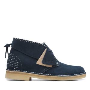 Women's Clarks Desert Boot Classic Desert Boots Navy | CLK079LNA