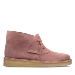 Women's Clarks Desert Coal Ankle Boots Pink | CLK274CRG