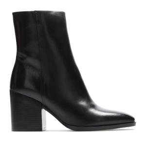 Women's Clarks Lydia Mid Heeled Boots Black | CLK812KRP