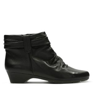 Women's Clarks Matron Ella Heeled Boots Black | CLK937KSH