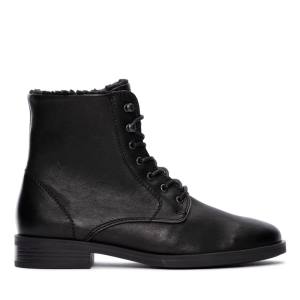 Women's Clarks Memi Lace Ankle Boots Black | CLK603BPJ