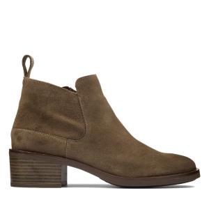 Women's Clarks Memi Zip Ankle Boots Grey Brown | CLK947ITJ