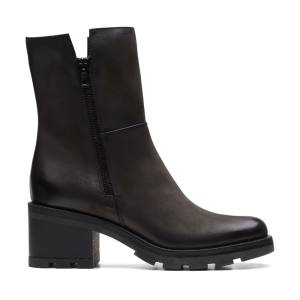 Women's Clarks Odollo Zip Ankle Boots Black | CLK837VAE