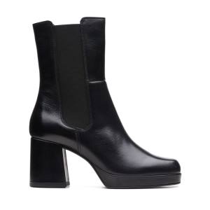 Women's Clarks Pique Up Ankle Boots Black | CLK985PFI