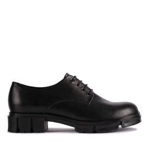 Women's Clarks Teala Lace Flat Shoes Black | CLK975KTS