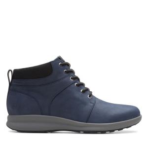 Women's Clarks Un Adorn Walk Ankle Boots Navy | CLK682ADH