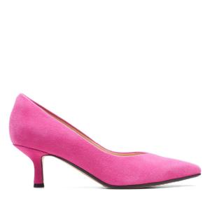 Women's Clarks Violet 55 Court Heels Shoes Purple | CLK123KNB