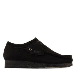 Women's Clarks Wallabee Black Shoes Black | CLK980UXO