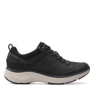 Women's Clarks Wave 2.0 Lace. Black Shoes Black | CLK920BQK