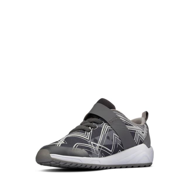 Boys' Clarks Aeon Pace Kid Sneakers Grey | CLK914TPR