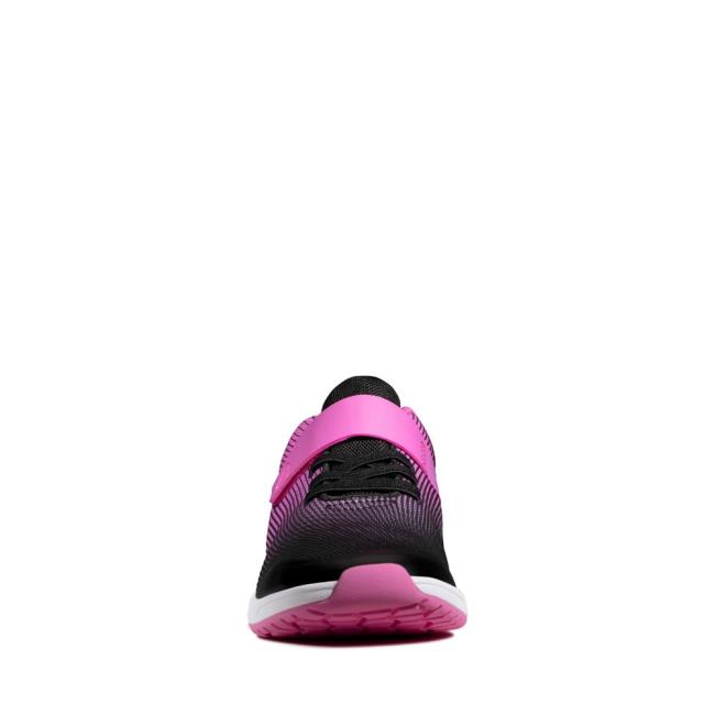 Boys' Clarks Aeon Pace Youth Sneakers Pink | CLK965VQU