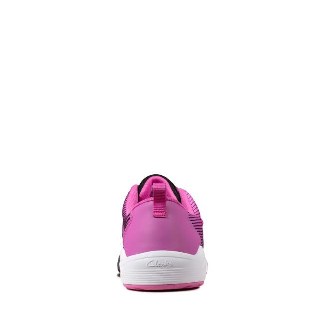 Boys' Clarks Aeon Pace Youth Sneakers Pink | CLK965VQU