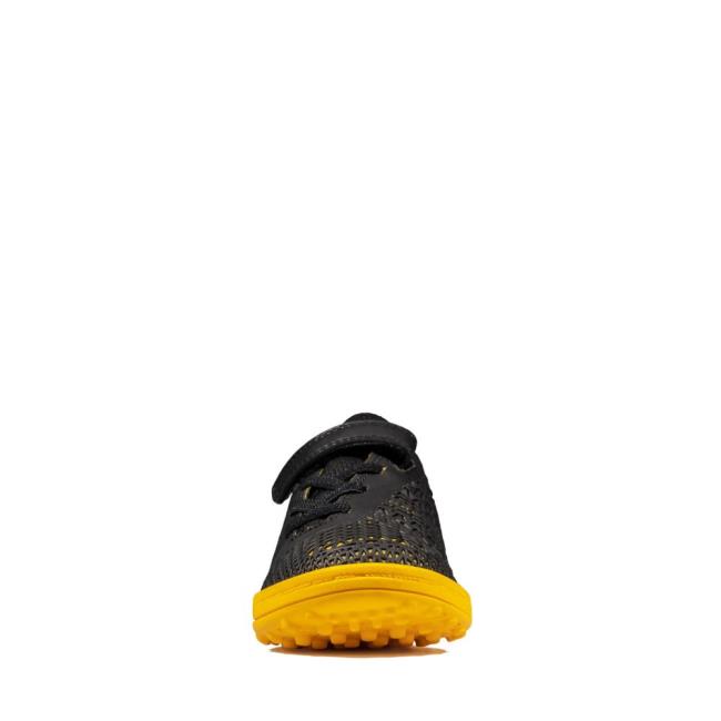 Boys' Clarks Award Swift Kid Sneakers Black / Yellow | CLK675XJH