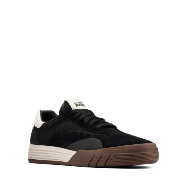 Boys' Clarks Cica Youth Sneakers Black | CLK572YPD