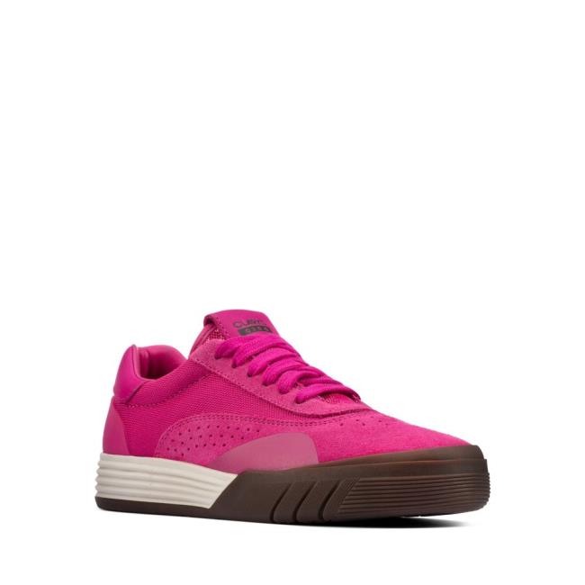 Boys' Clarks Cica Youth Sneakers Pink | CLK296WIK