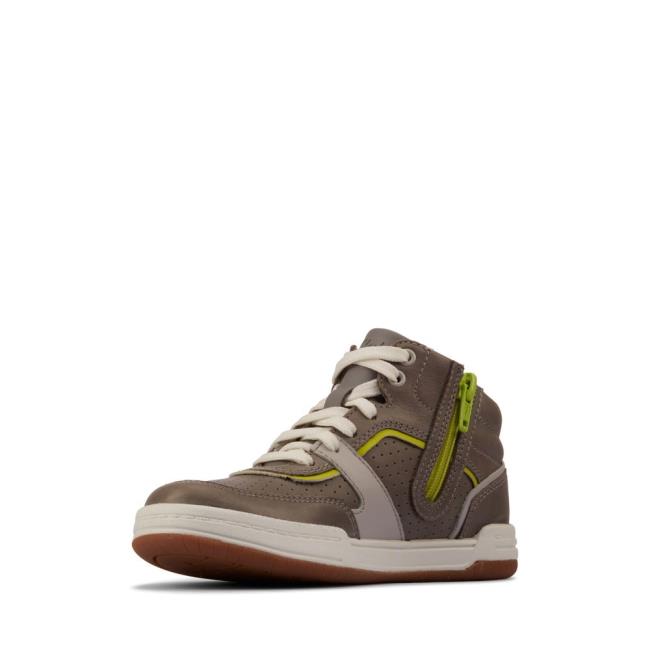 Boys' Clarks Fawn Peak Kid Sneakers Grey | CLK410GXU