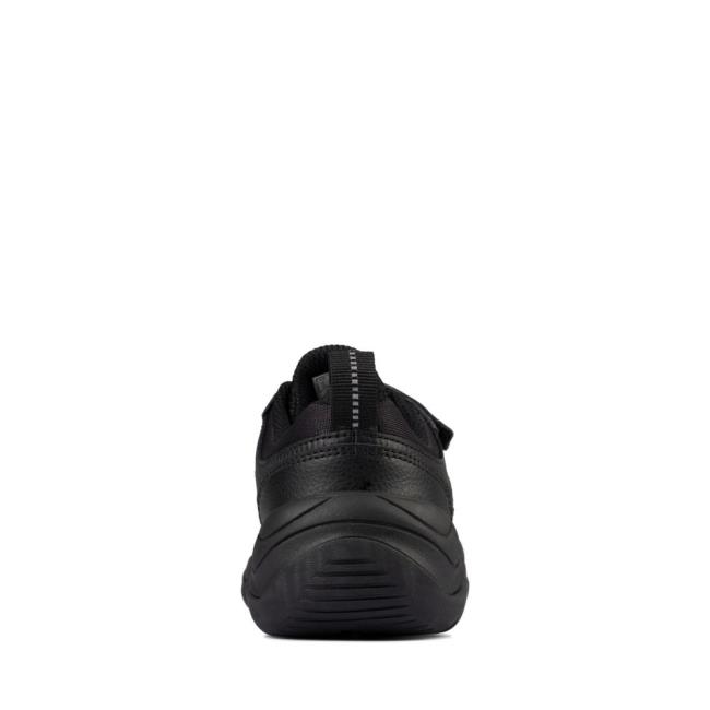 Boys' Clarks Kuju Run Kid Sneakers Black | CLK489JKX