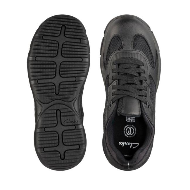 Boys' Clarks Kuju Run Youth Sneakers Black | CLK218FYS