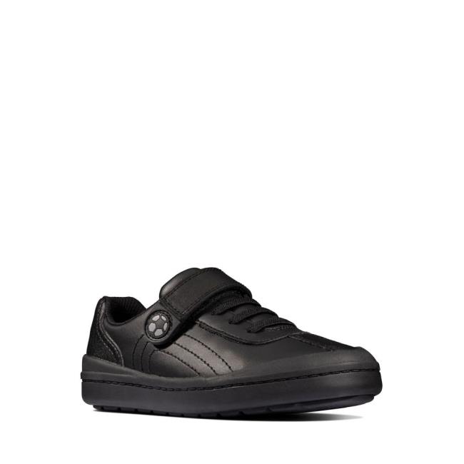 Boys' Clarks Rock Pass Kid Sneakers Black | CLK167VUG