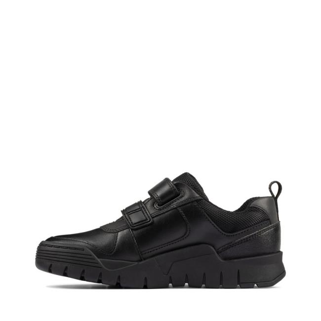 Boys' Clarks Scooter Speed Kid Sneakers Black | CLK478YBC