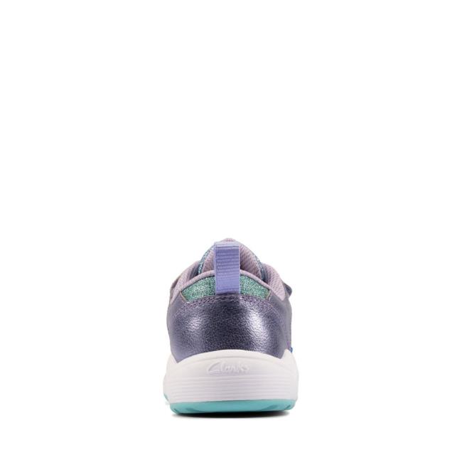 Girls' Clarks Aeon Flex Kid Sneakers Purple | CLK920MJP