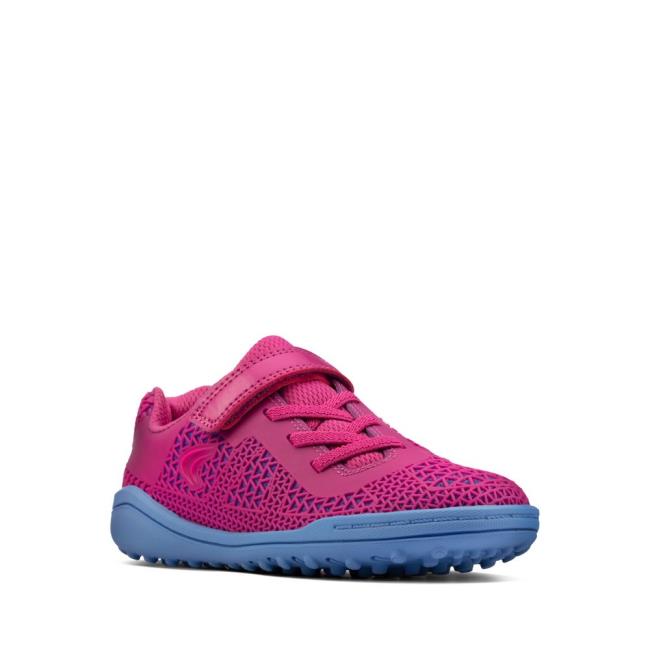 Girls' Clarks Award Swift Kid Sneakers Pink | CLK429CDM