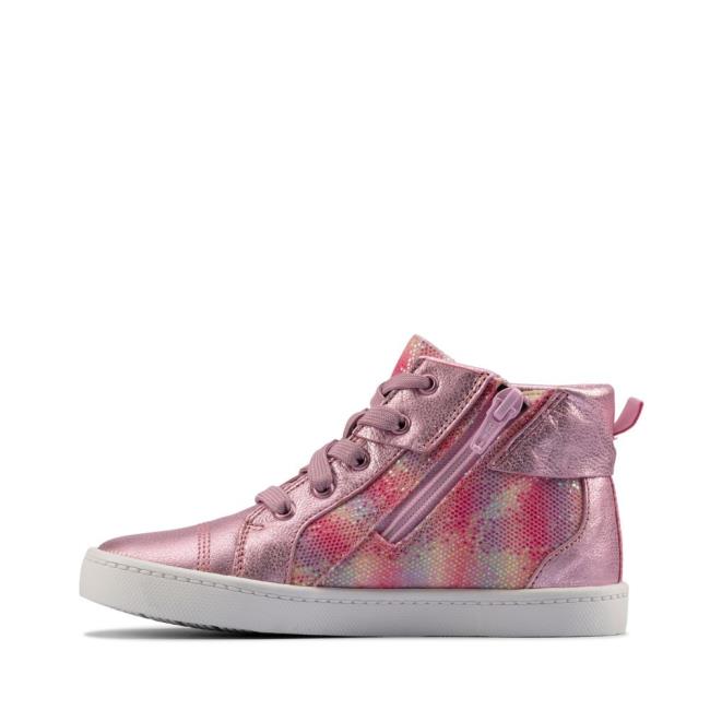 Girls' Clarks City Myth Kid Sneakers Light Pink | CLK491DJU