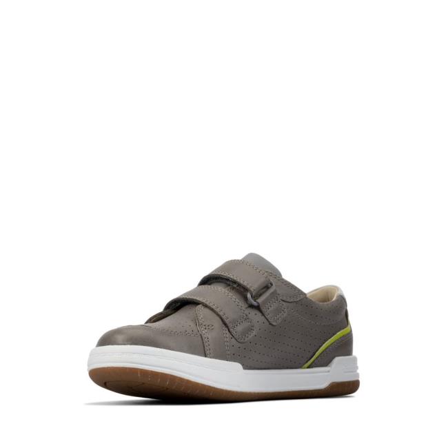 Girls' Clarks Fawn Solo Kid Sneakers Grey | CLK298IDW