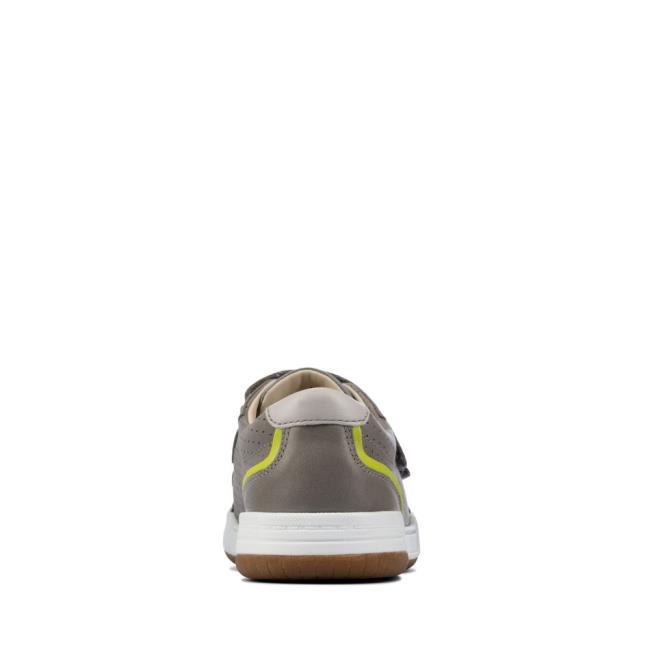 Girls' Clarks Fawn Solo Kid Sneakers Grey | CLK298IDW