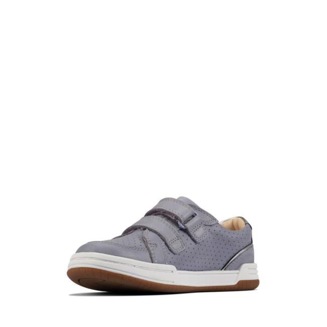 Girls' Clarks Fawn Solo Kid Sneakers Light Blue | CLK235AVQ